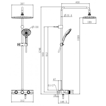 Bộ Sen Cảm Biến Nhiệt American Standard WF-4955 EasySET
