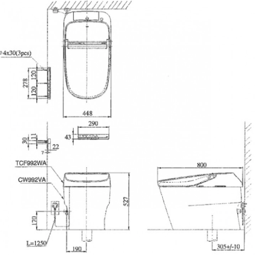 Bồn Cầu Neorest TOTO CW992VA/TCF992WA XH I
