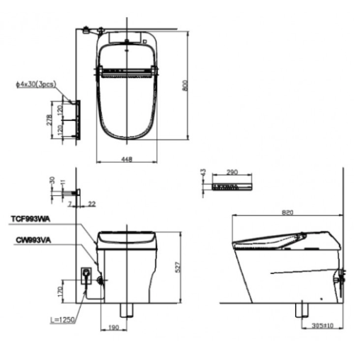 Bồn Cầu Thông Minh TOTO CW993VA/TCF993WA Neorest XH II