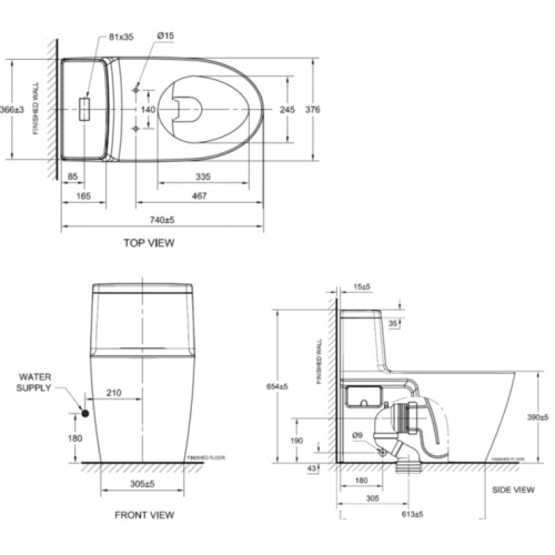 Bồn Cầu American Standard 2007-WT Dòng Acacia E