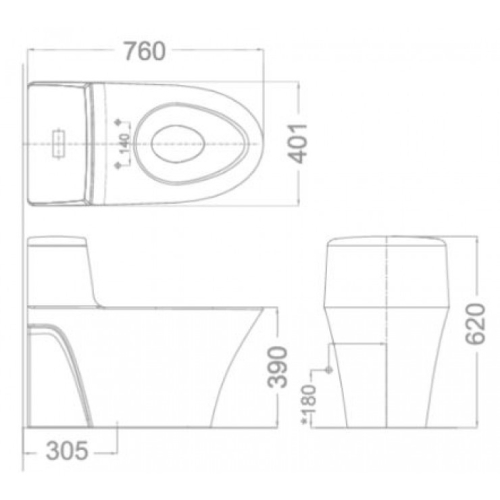 Bồn Cầu American Standard WP-2009PR Nắp Điện Tử