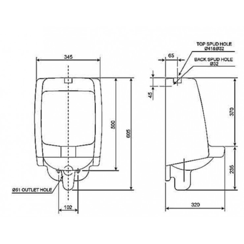 Bồn Tiểu Nam American Standard VF-6401 Mini Washbrook