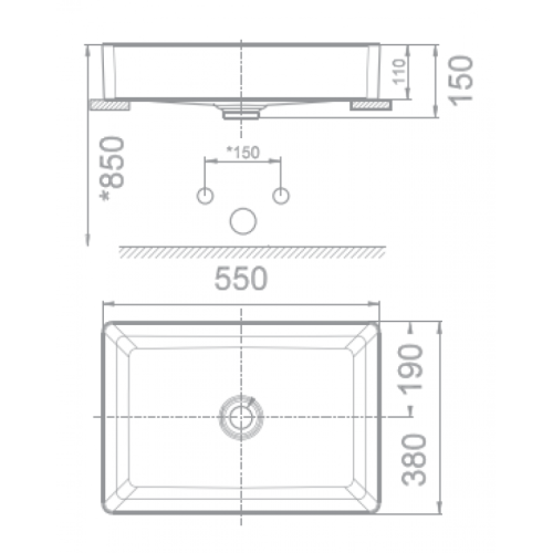 Chậu Rửa Đặt Bàn American WP-F412 Acacia E Supasleek
