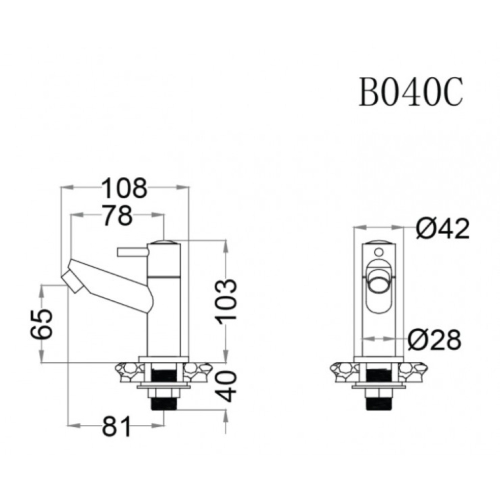 Vòi Lạnh Lavabo CAESAR B040C