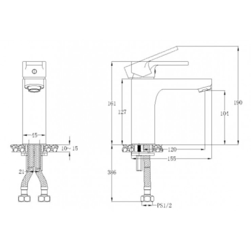 Vòi Nóng Lạnh Lavabo CAESAR B570CP - B570CU