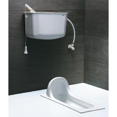 Bồn Cầu Xổm CAESAR CS1280 Thùng T1110 Treo Tường