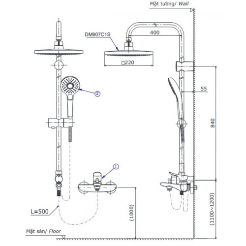 Sen Cây TOTO DM907C1S /TBG04302V/DGH108ZR Nóng Lạnh
